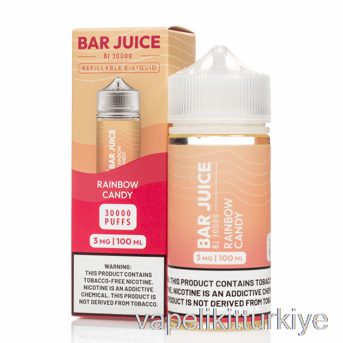Vape Likit Gökkuşağı şekeri - Bar Suyu - 100ml 0mg